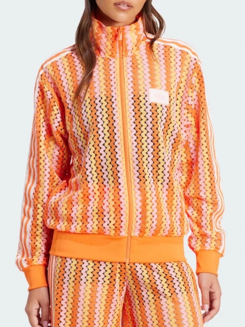 Adidas Summer Glow Crochet Firebird Track Jacket